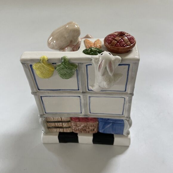 Vintage FITZ & FLOYD Napkin or Letter Holder 1993 RETRO Farmhouse Country - Picture 3 of 9